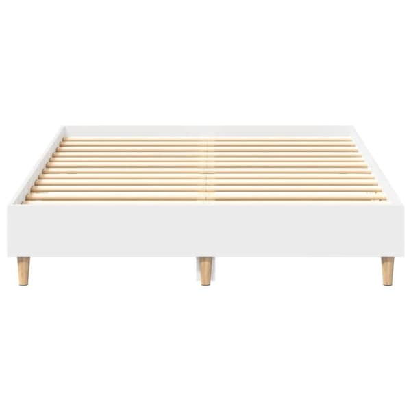 vidaXL Sengeramme uten madrass hvit 140x190 cm konstruert tre