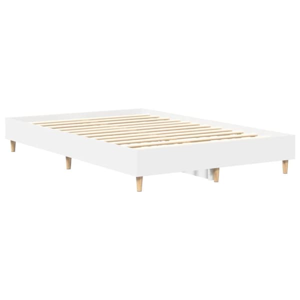 vidaXL Sengeramme uten madrass hvit 140x190 cm konstruert tre