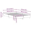 Miniatyrbilde 11 av 11: vidaXL Sengeramme uten madrass hvit 140x190 cm konstruert tre