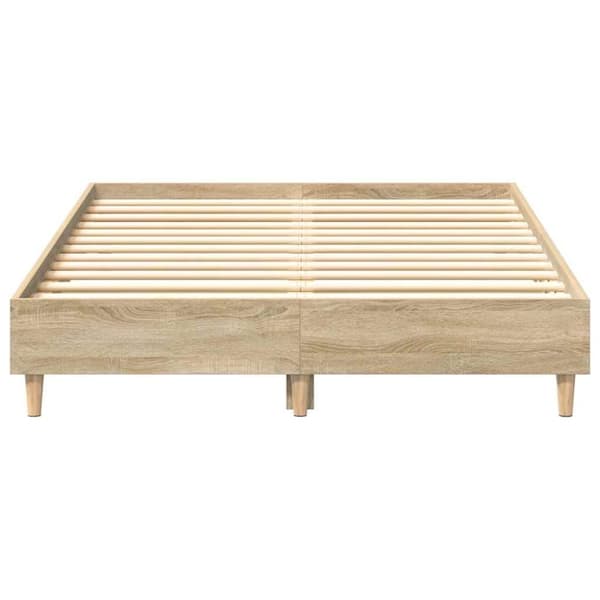 vidaXL sengestel uden madras 135x190 cm konstrueret træ sonoma-eg