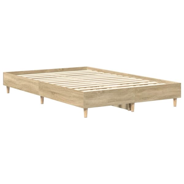 vidaXL sengestel uden madras 135x190 cm konstrueret træ sonoma-eg