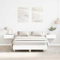 Miniatyrbilde 2 av 11: vidaXL Sengeramme uten madrass hvit 135x190 cm konstruert tre
