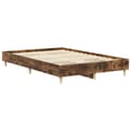 Miniatyrbilde 8 av 11: vidaXL Sengeramme uten madrass røkt eik 135x190 cm konstruert tre