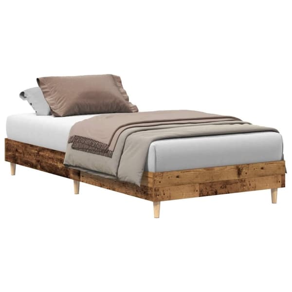 vidaXL Sengeramme uten madrass gammelt tre 90x200 cm konstruert tre