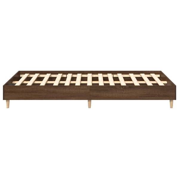 vidaXL Sengeramme uten madrass brun eik 140x190 cm konstruert tre