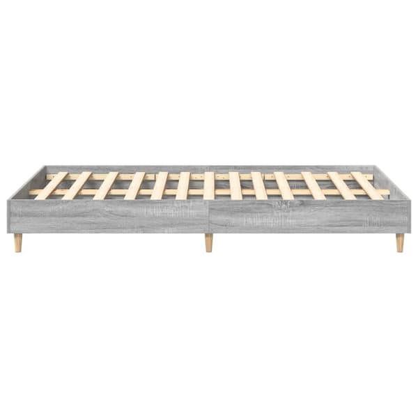 vidaXL Sengeramme uten madrass grå sonoma 140x190 cm konstruert tre