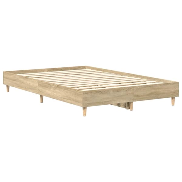 vidaXL Sengeramme uten madrass sonoma eik 140x190 cm konstruert tre