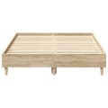 Miniatyrbilde 6 av 11: vidaXL Sengeramme uten madrass sonoma eik 140x190 cm konstruert tre