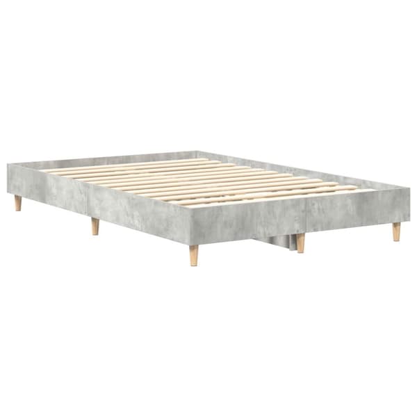 vidaXL Sengeramme uten madrass betonggrå 135x190 cm konstruert tre