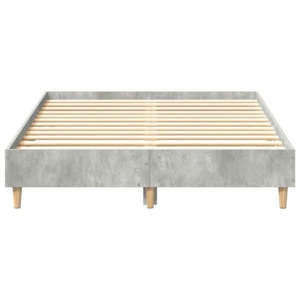 vidaXL Sengeramme uten madrass betonggrå 135x190 cm konstruert tre