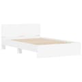 Miniatyrbillede 7 af 11: vidaXL sengeramme med sengegavl og LED-lys 120x200 cm hvid