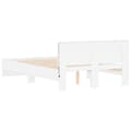 Miniatyrbillede 10 af 11: vidaXL sengeramme med sengegavl og LED-lys 120x200 cm hvid