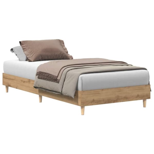 vidaXL sengestel uden madras 75x190 cm konstrueret træ kunsteg