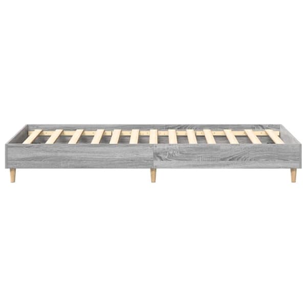vidaXL sengestel uden madras 90x190 cm konstrueret træ grå sonoma-eg