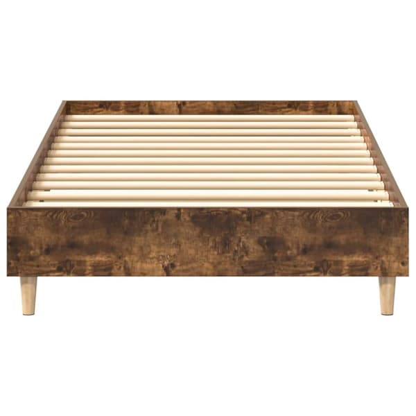 vidaXL sengestel uden madras 90x190 cm konstrueret træ røget eg