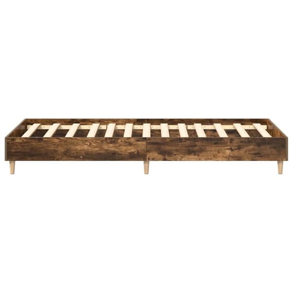 vidaXL sengestel uden madras 90x190 cm konstrueret træ røget eg