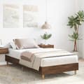 Pikkukuva 4 / 11: vidaXL Sängynrunko Ei Patjaa Ruskea Tammi 90x190 cm Engineered Wood