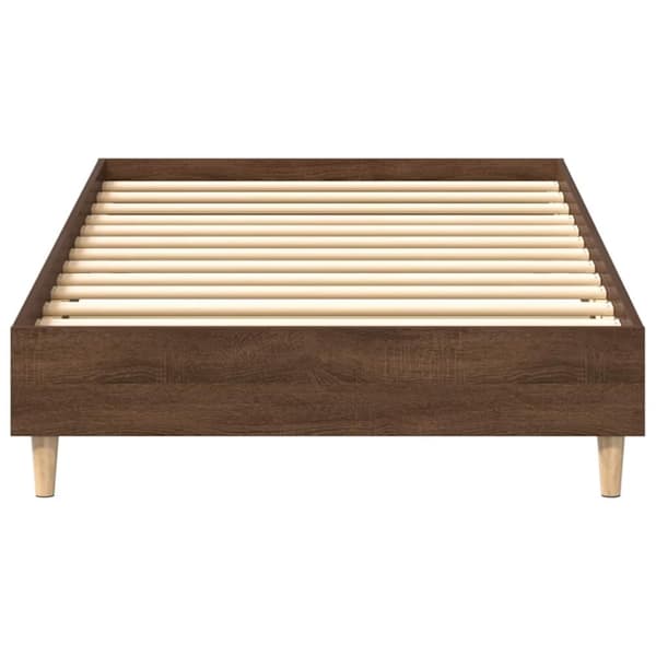 vidaXL Sängynrunko Ei Patjaa Ruskea Tammi 90x190 cm Engineered Wood