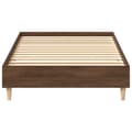 Pikkukuva 6 / 11: vidaXL Sängynrunko Ei Patjaa Ruskea Tammi 90x190 cm Engineered Wood