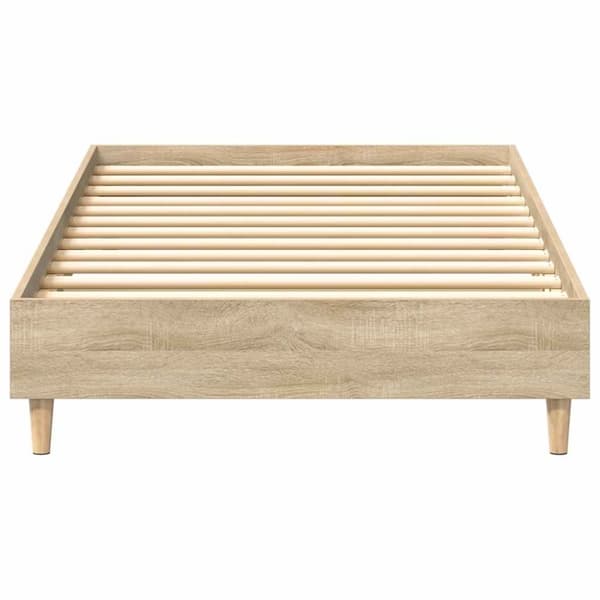 vidaXL Sengeramme uten madrass sonoma eik 90x190 cm konstruert tre