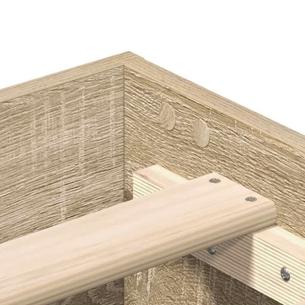 vidaXL Sengeramme uten madrass sonoma eik 90x190 cm konstruert tre