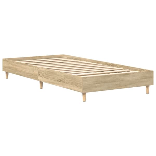 vidaXL Sengeramme uten madrass sonoma eik 75x190 cm konstruert tre