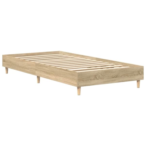 vidaXL Sengeramme uten madrass sonoma eik 75x190 cm konstruert tre