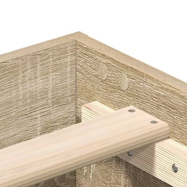 vidaXL Sengeramme uten madrass sonoma eik 75x190 cm konstruert tre