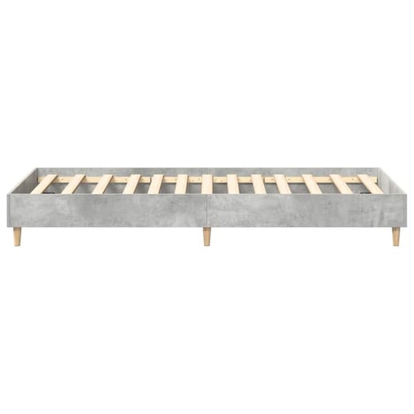 vidaXL Sengeramme uten madrass betonggrå 90x190 cm konstruert tre