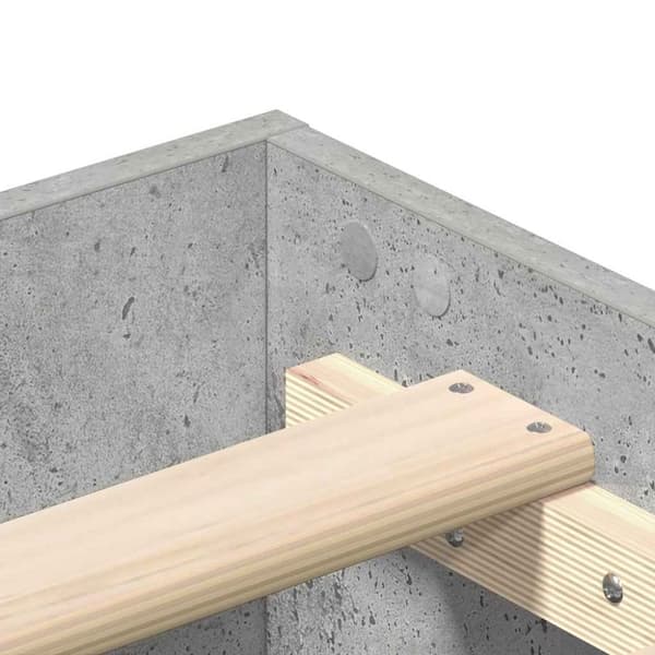 vidaXL Sengeramme uten madrass betonggrå 90x190 cm konstruert tre