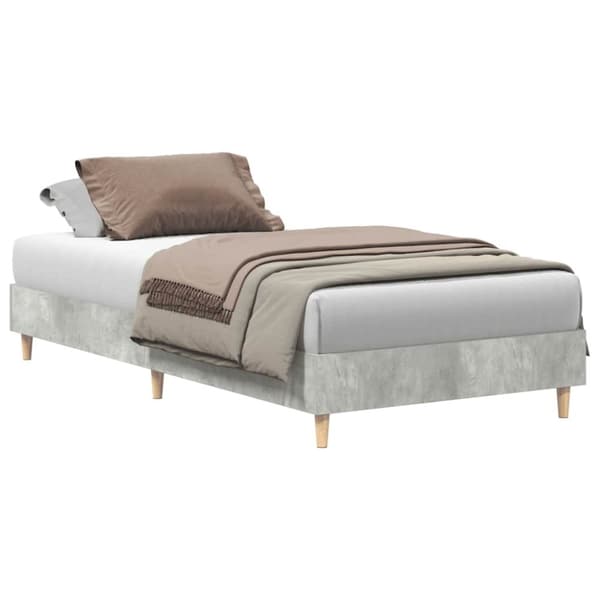 vidaXL Sengeramme uten madrass betonggrå 90x190 cm konstruert tre