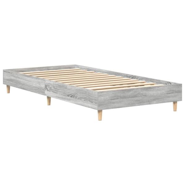 vidaXL Sengeramme uten madrass grå sonoma 75x190 cm konstruert tre