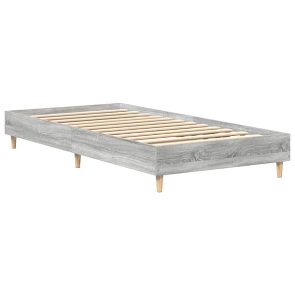 vidaXL Sengeramme uten madrass grå sonoma 75x190 cm konstruert tre