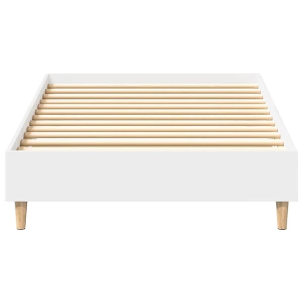 vidaXL Sengeramme uten madrass hvit 75x190 cm konstruert tre