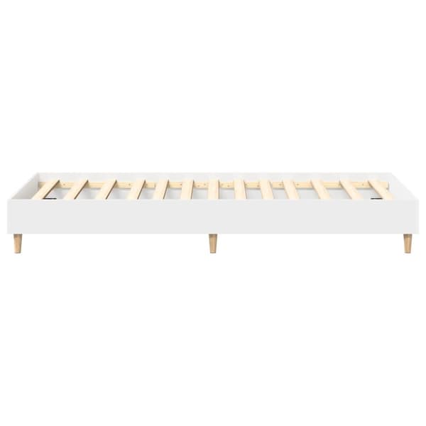 vidaXL Sengeramme uten madrass hvit 75x190 cm konstruert tre
