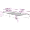 Miniatyrbilde 11 av 11: vidaXL Sengeramme uten madrass hvit 75x190 cm konstruert tre