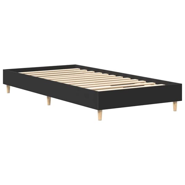 vidaXL Sengeramme uten madrass svart 75x190 cm konstruert tre