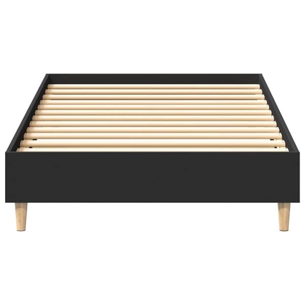 vidaXL Sengeramme uten madrass svart 75x190 cm konstruert tre
