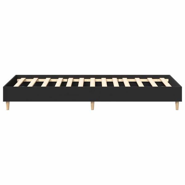 vidaXL Sengeramme uten madrass svart 75x190 cm konstruert tre
