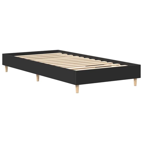 vidaXL Sengeramme uten madrass svart 75x190 cm konstruert tre