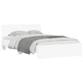 Miniatyrbillede 6 af 11: vidaXL sengeramme med sengegavl og LED-lys 140x190 cm sonoma-eg