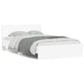 Miniatyrbillede 2 af 11: vidaXL sengeramme med sengegavl og LED-lys 140x190 cm sonoma-eg