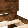 Miniatyrbilde 11 av 11: vidaXL Sengeramme med hodegavl og LED røkt eik 135x190 cm