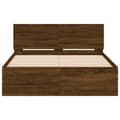 Miniatyrbilde 8 av 11: vidaXL Sengeramme med hodegavl og LED brun eik 135x190 cm