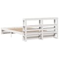 Miniatyrbilde 9 av 11: vidaXL Sengeramme med hodegavl hvit 160x200 cm heltre furu