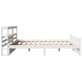 Miniatyrbilde 8 av 11: vidaXL Sengeramme med hodegavl hvit 200x200 cm heltre furu
