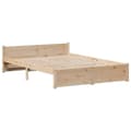 Miniatyrbilde 6 av 11: vidaXL Sengeramme med hodegavl 150x200 cm heltre furu