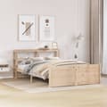 Miniatyrbilde 2 av 11: vidaXL Sengeramme med hodegavl 150x200 cm heltre furu