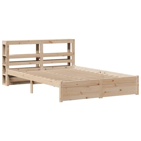 vidaXL Sengeramme med hodegavl 160x200 cm heltre furu
