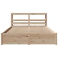 Miniatyrbilde 5 av 11: vidaXL Sengeramme med hodegavl 160x200 cm heltre furu